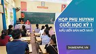 Biên Bản Cuộc Họp Phụ Huynh