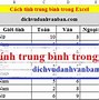 Tính Điểm Trung Bình Cộng Excel